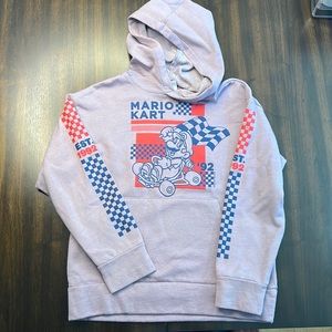 Boys Lavender Mario Kart Hoodie Size Large